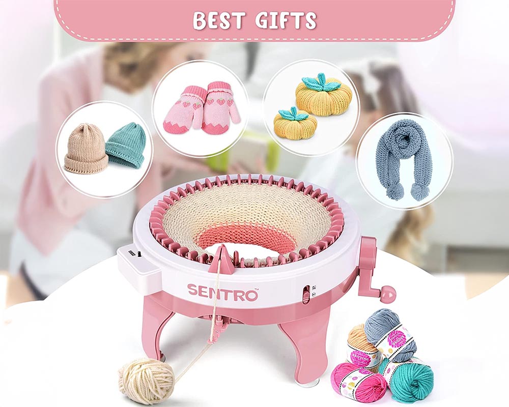 Knitting Machine 48 Needle Round Smart Weaving Loom with Row Counter