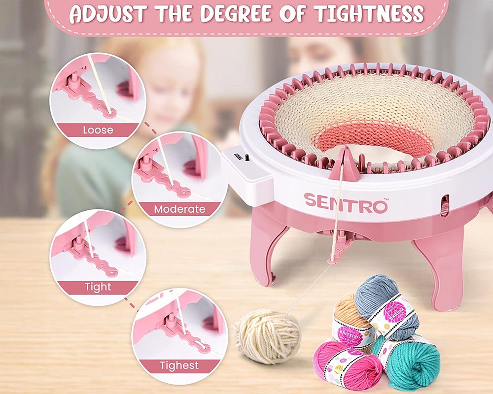 Knitting Machine 48 Needle Round Smart Weaving Loom with Row Counter