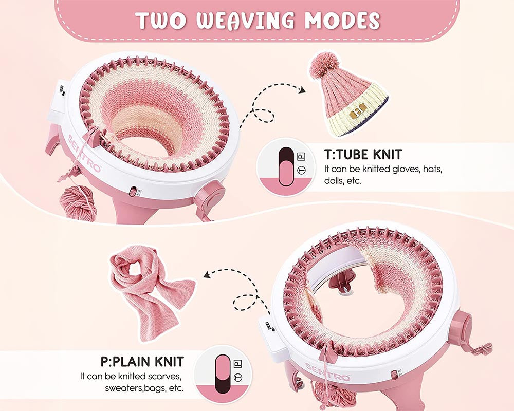 Knitting Machine 48 Needle Round Smart Weaving Loom with Row Counter