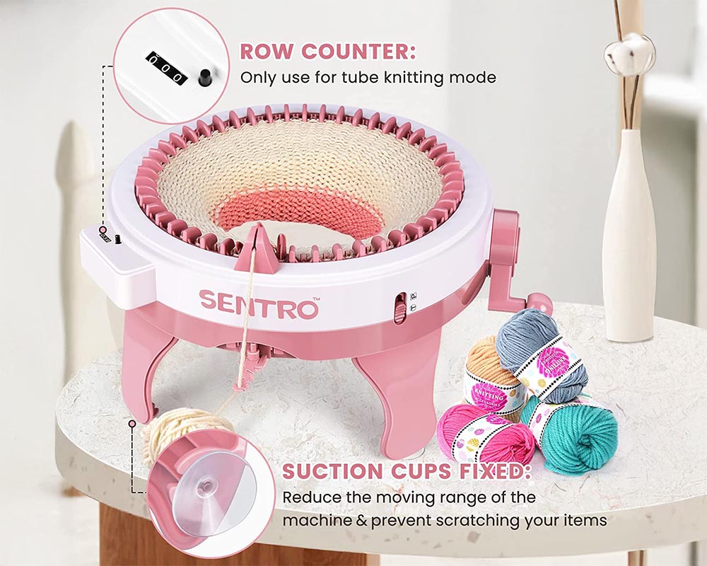 Knitting Machine 48 Needle Round Smart Weaving Loom with Row Counter