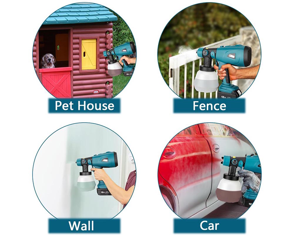 Cordless Paint Sprayer Compatible Makita 18V Spray Gun Airless