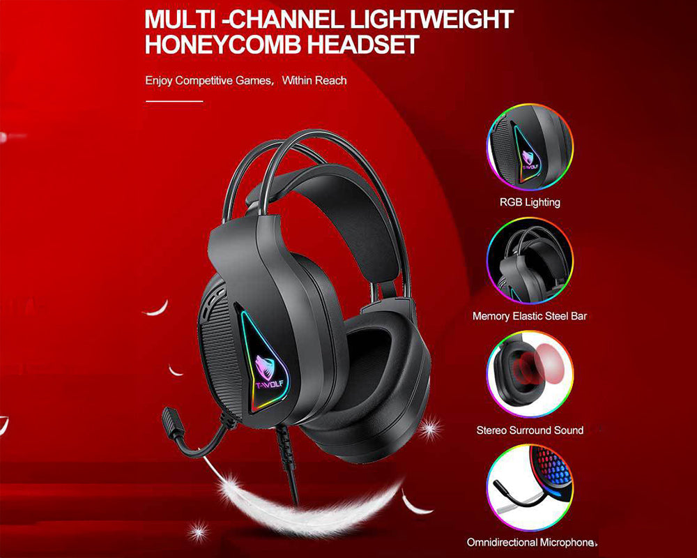 Gaming Keyboard and Mouse Combo with Headset and Mouse Pad 4 in 1 RGB Backlit Set