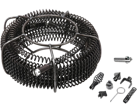 12M Pipeline Sewer Cleaner with 6 Interchangeable Drill Bits
