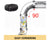 12M Pipeline Sewer Cleaner with 6 Interchangeable Drill Bits