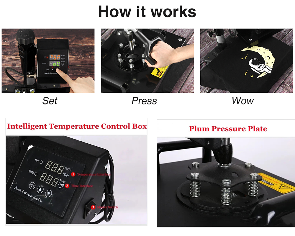 29 x 38CM Heat Press Machine – Sublimation 29 x 38CM Heat Press Kit