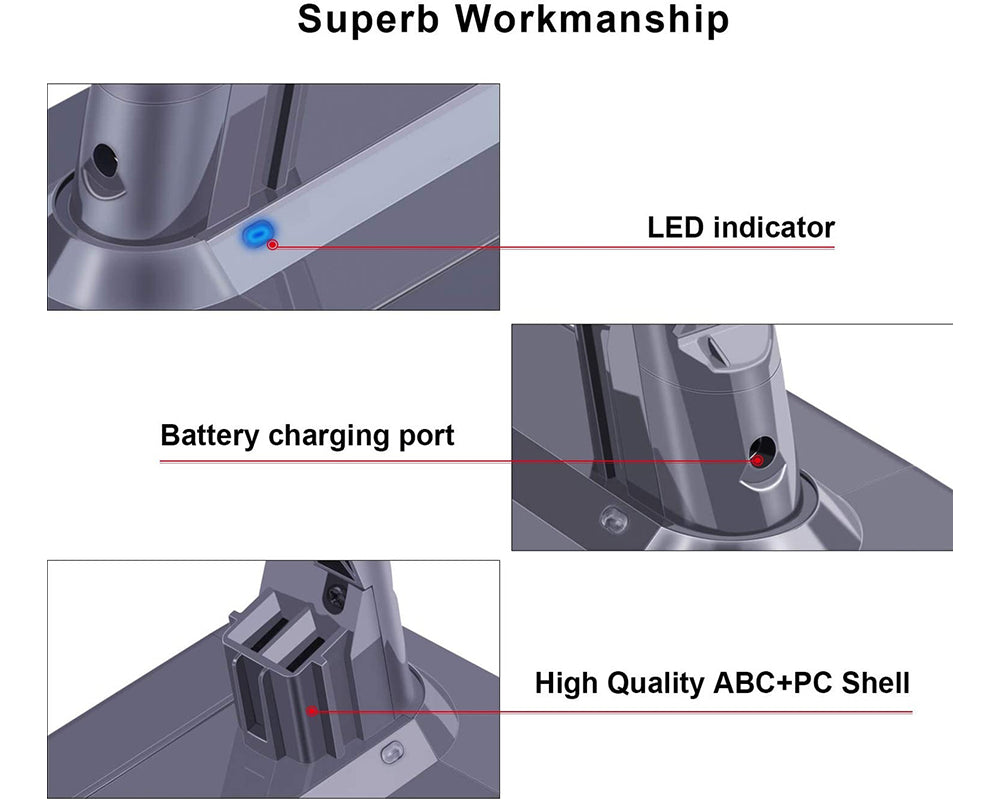 Replacement 2000mAh Dyson V7 Battery