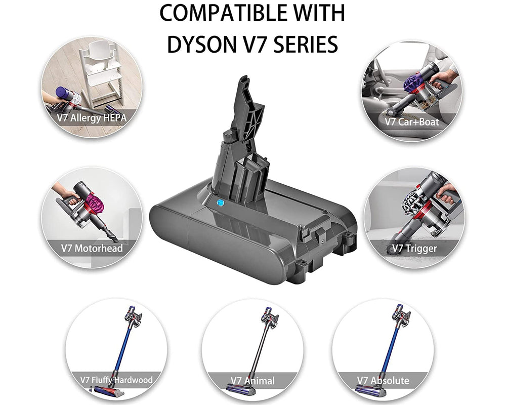 Replacement 2000mAh Dyson V7 Battery
