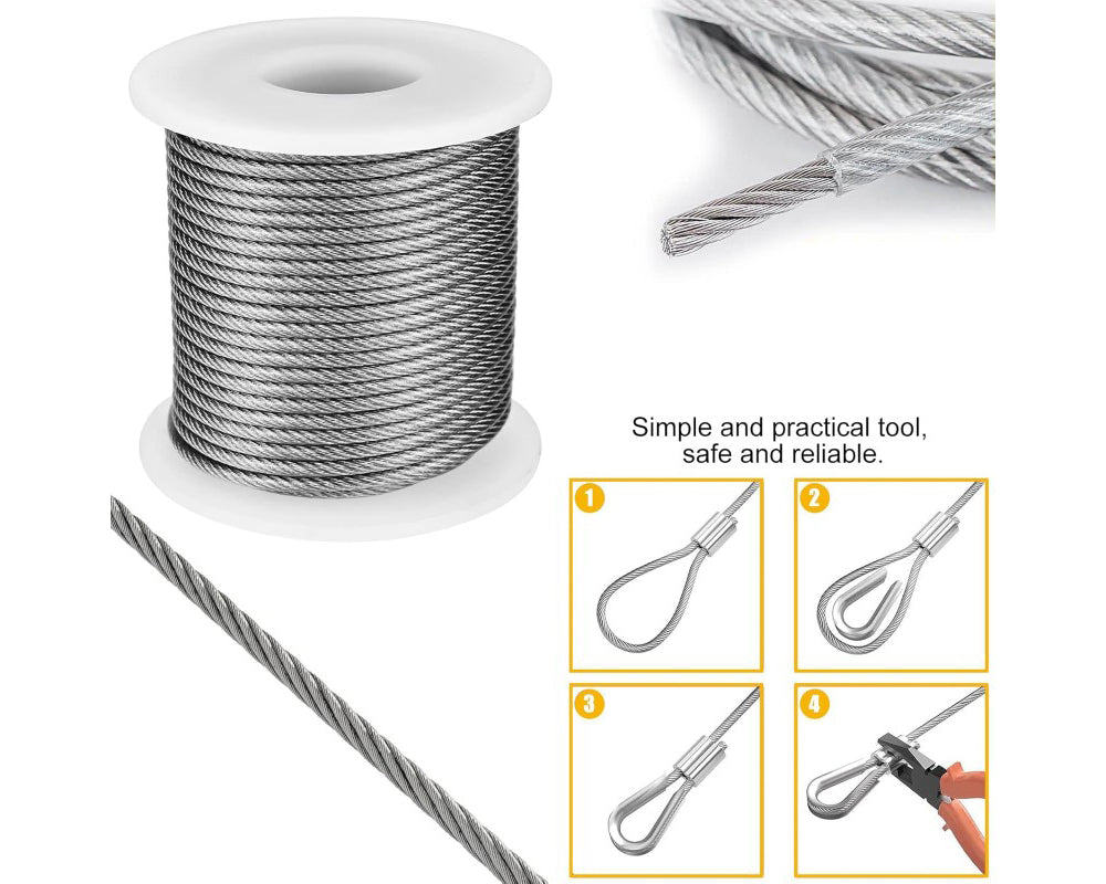 30M Stainless Steel Wire Rope Cable Kit