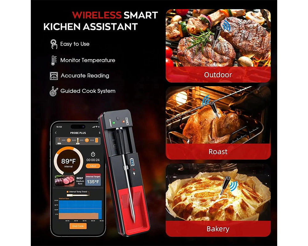Meat Thermometer Smart Wireless