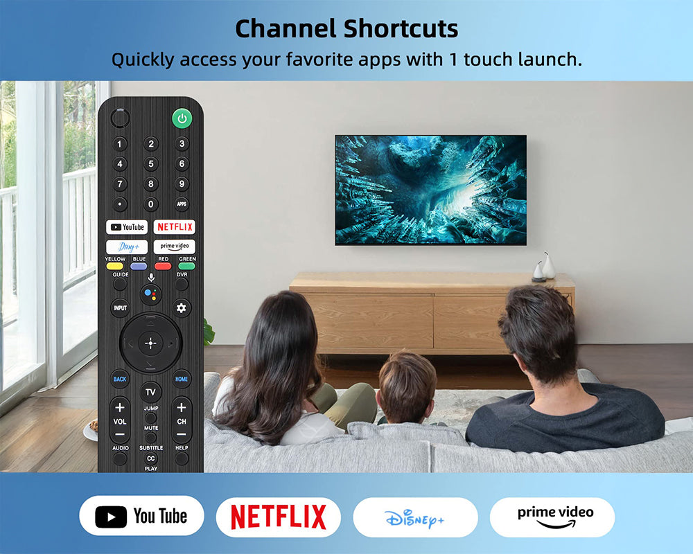 Replacement Voice Remote Control for Sony TV – Compatible with Bravia OLED, LED, 4K/8K UHD Smart Google TVs