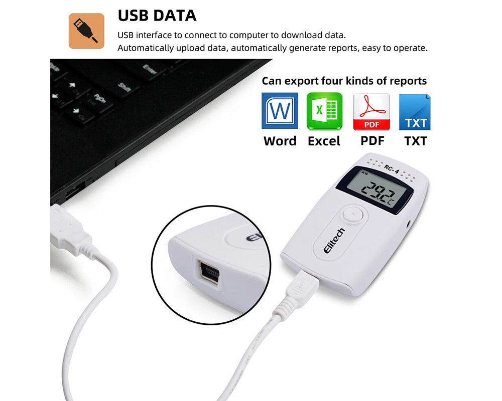 Mini USB Humidity Temperature Data Logger RH TEMP Datalogge