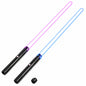 2 in 1 RGB Dueling Lights Set with Alloy Handles 15 Colors Sound Effects and Connectable Double Blade