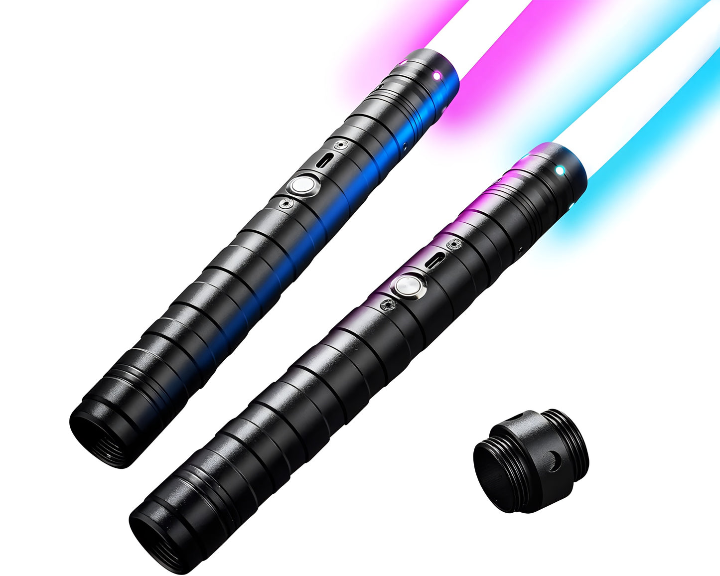 RGB Alloy Handle Light sabers with 15 Colors, 4 Modes & USB Rechargeable Design