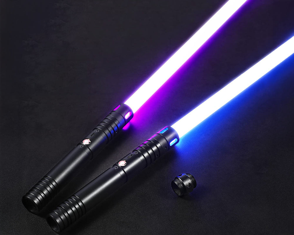 RGB Alloy Handle Light sabers with 15 Colors, 4 Modes & USB Rechargeable Design
