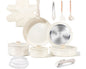 Ceramic Cookware Set Non Toxic with Detachable Handles 19 Pcs