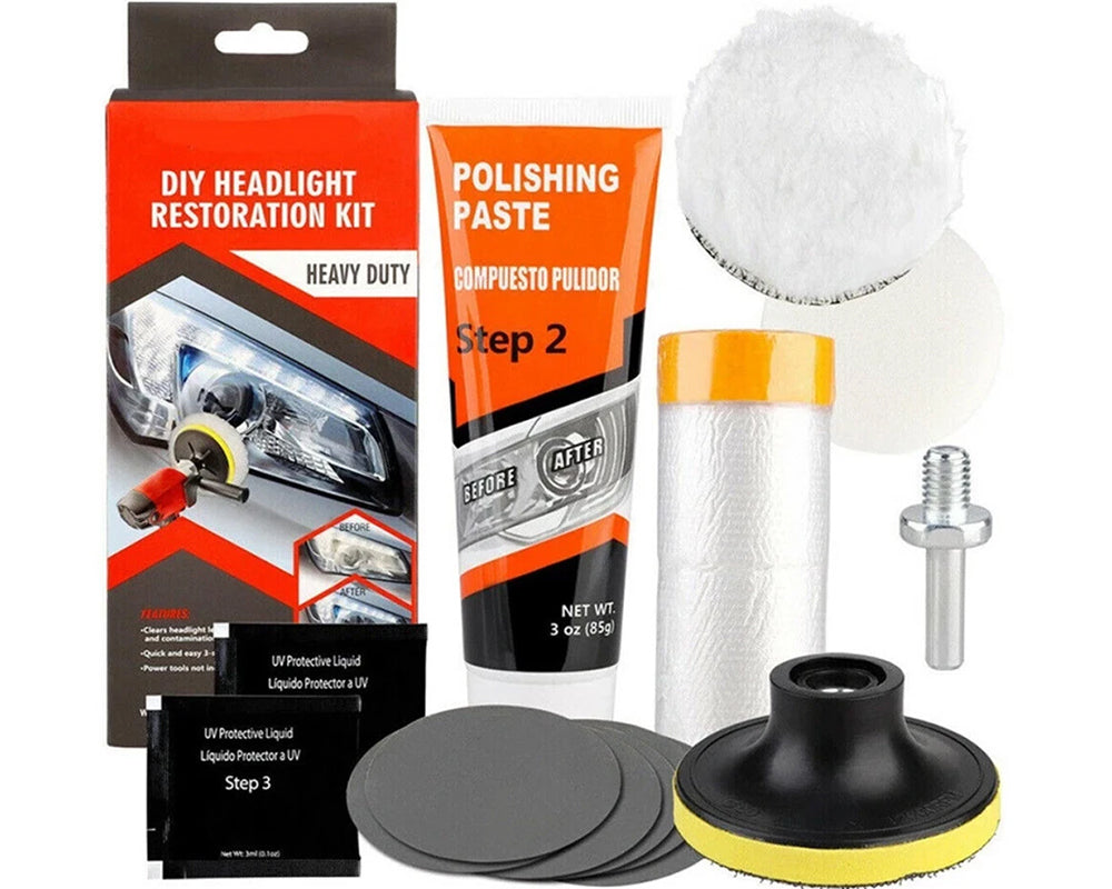 14 Piece Headlight Restoration Kit – DIY 14 Piece Headlight Restoration Kit