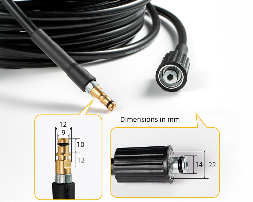 10M High Pressure Washer Hose for Karcher K2–K7 Screw Thread Models