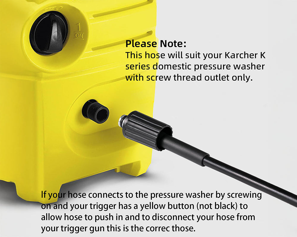 10M High Pressure Washer Hose for Karcher K2–K7 Screw Thread Models