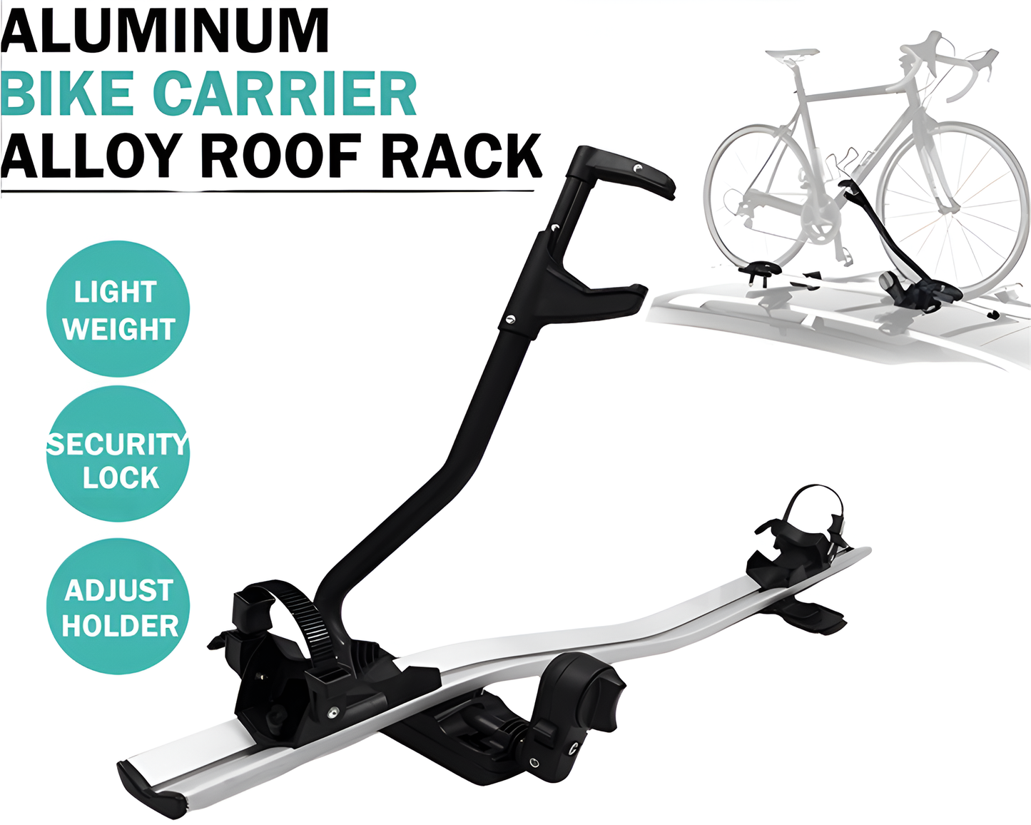 Car Roof Bike Rack Bike Carrier Silver