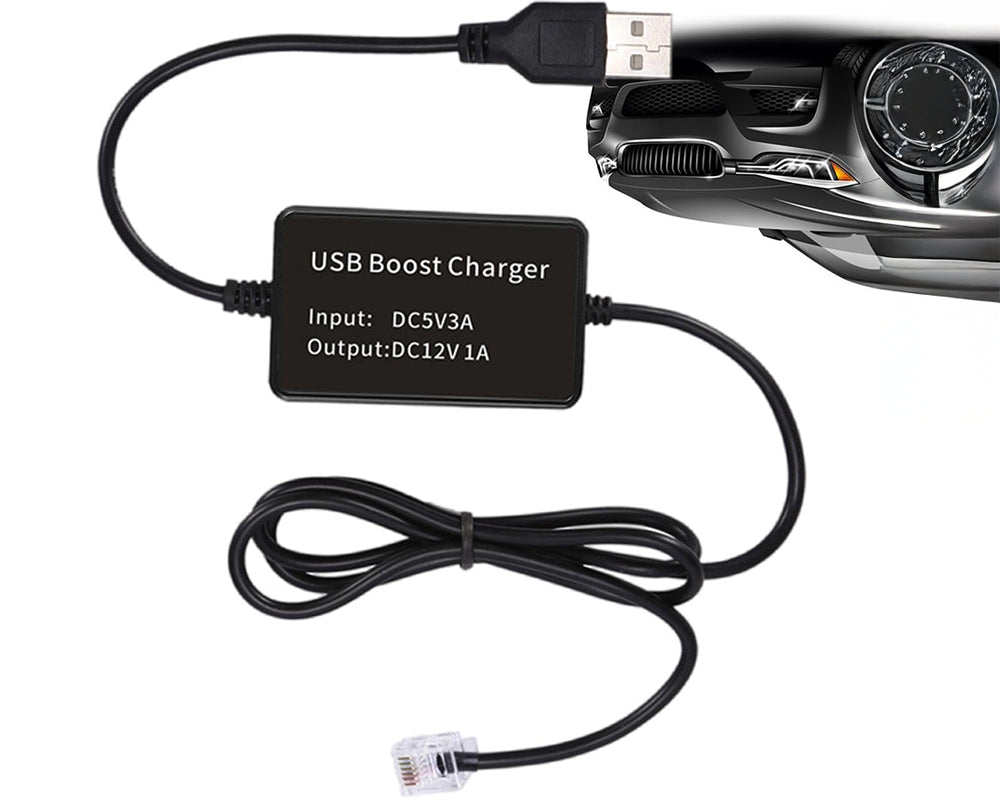 Radar Detector Power Cord USB to RJ11/DC 3.5mm Replacement Cable for Radar Detectors