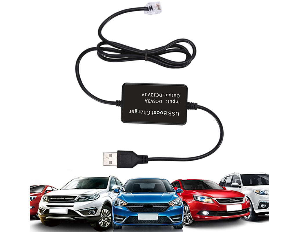 Radar Detector Power Cord USB to RJ11/DC 3.5mm Replacement Cable for Radar Detectors