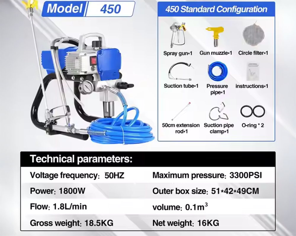 1800W Airless Paint Sprayer
