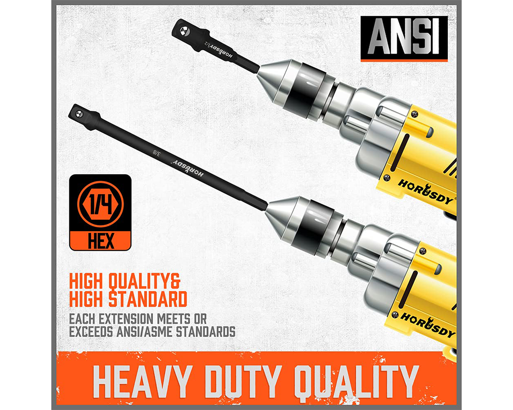 Extension Bar Impact Socket Adapter 9PC Set