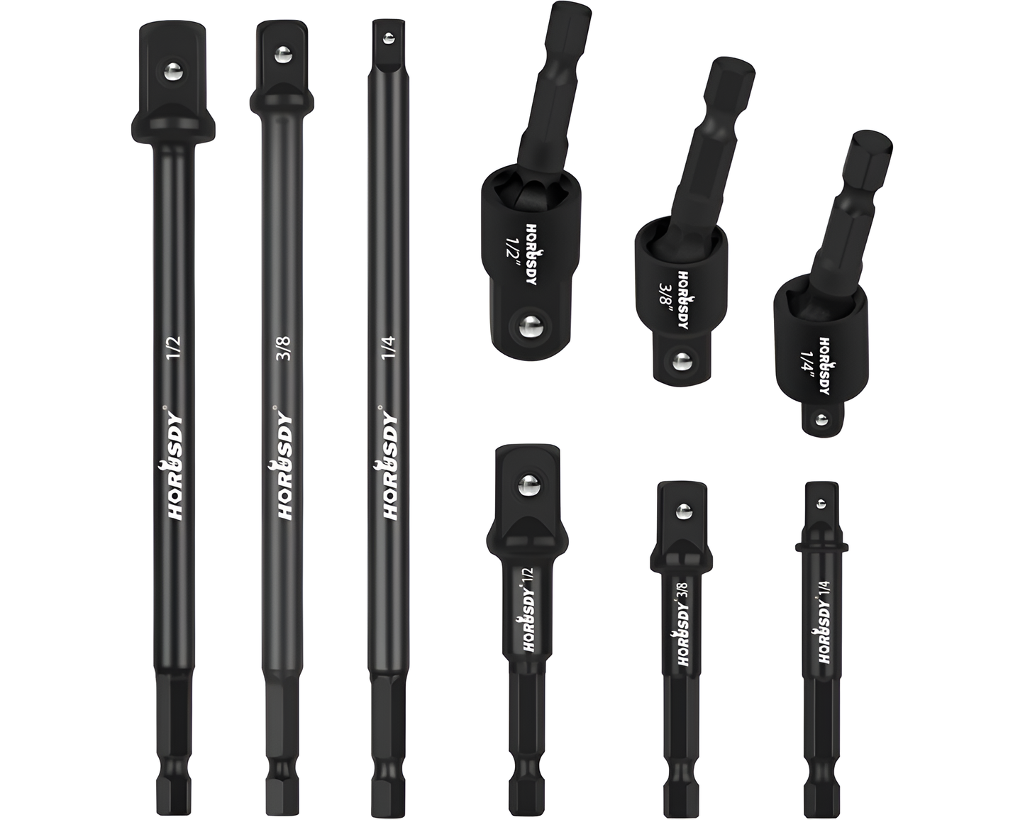 Extension Bar Impact Socket Adapter 9PC Set