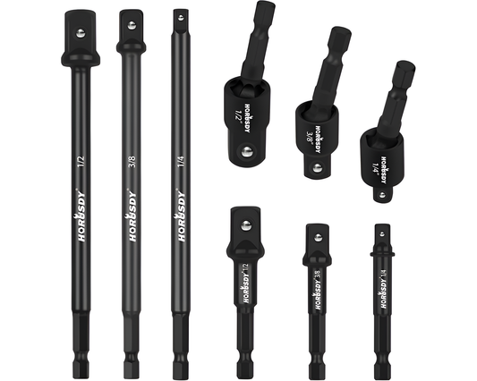 Extension Bar Impact Socket Adapter 9PC Set