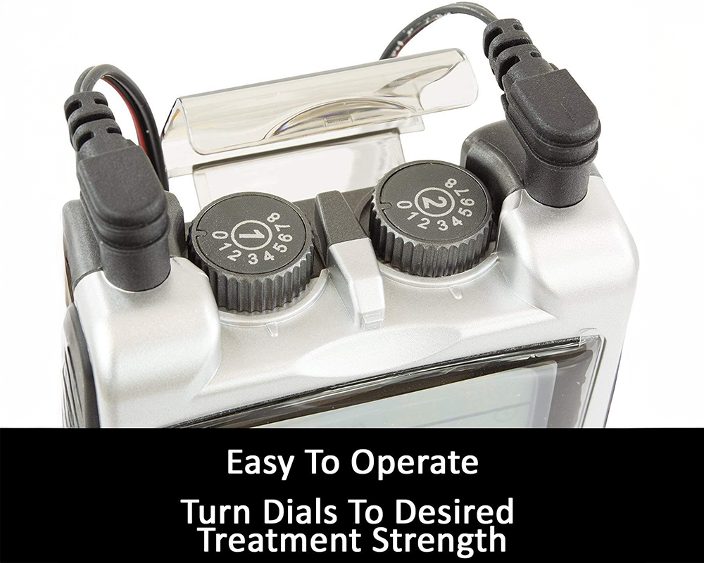 TENS Machine for Pain Relief – Dual Therapy TENS Machine with EMS & 4 Electrode Pads
