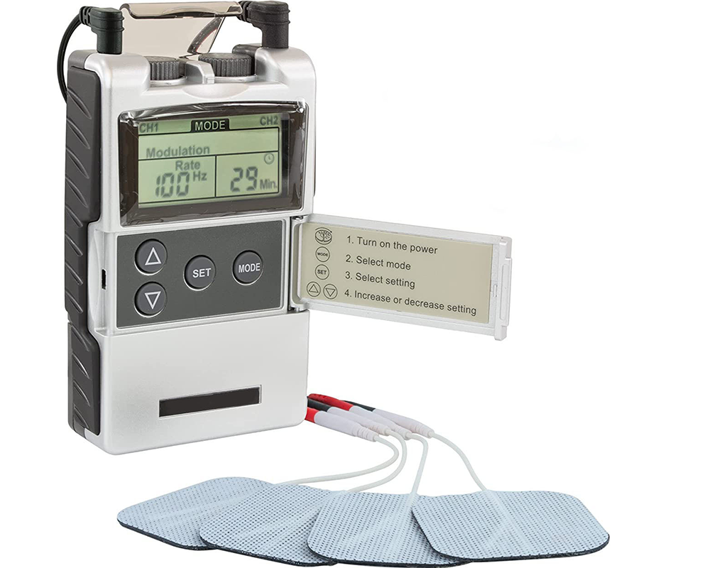 TENS Machine for Pain Relief – Dual Therapy TENS Machine with EMS & 4 Electrode Pads