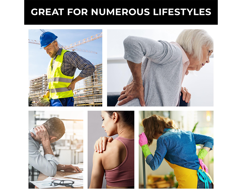 TENS Machine for Pain Relief – Dual Therapy TENS Machine with EMS & 4 Electrode Pads