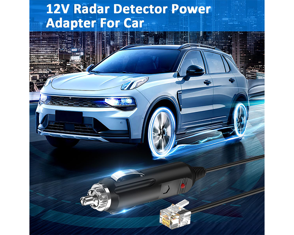 Power Cable Cord for Escort, Beltronic, V1 & Uniden Radar Detectors