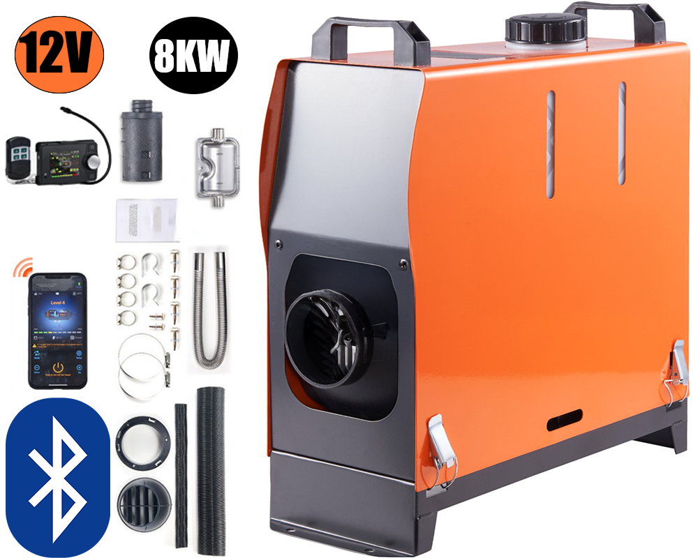 12V Bluetooth App Control Diesel Air Heater 8KW with Bluetooth App