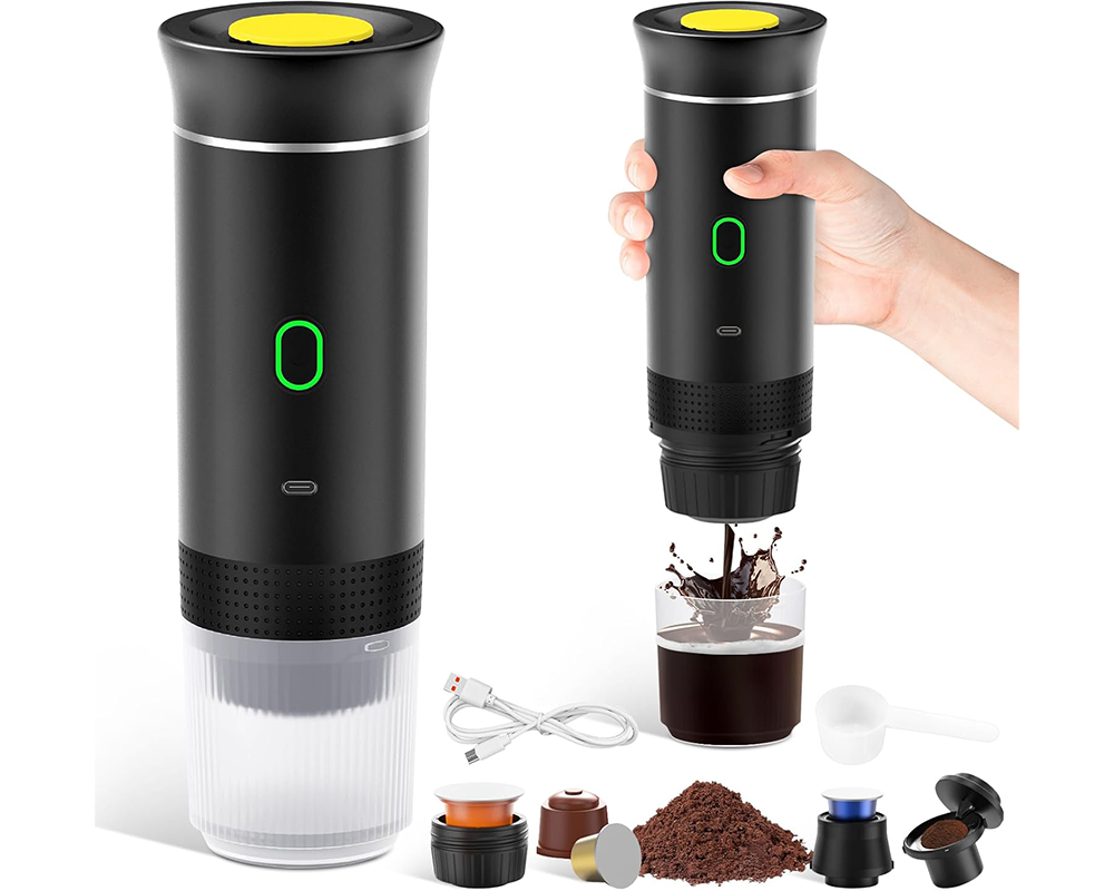 Portable Rechargeable Electric Espresso Machine Car Coffee Maker