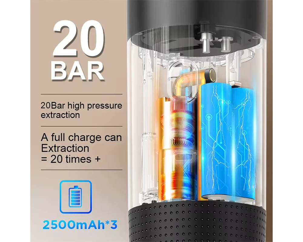 Portable Rechargeable Electric Espresso Machine Car Coffee Maker