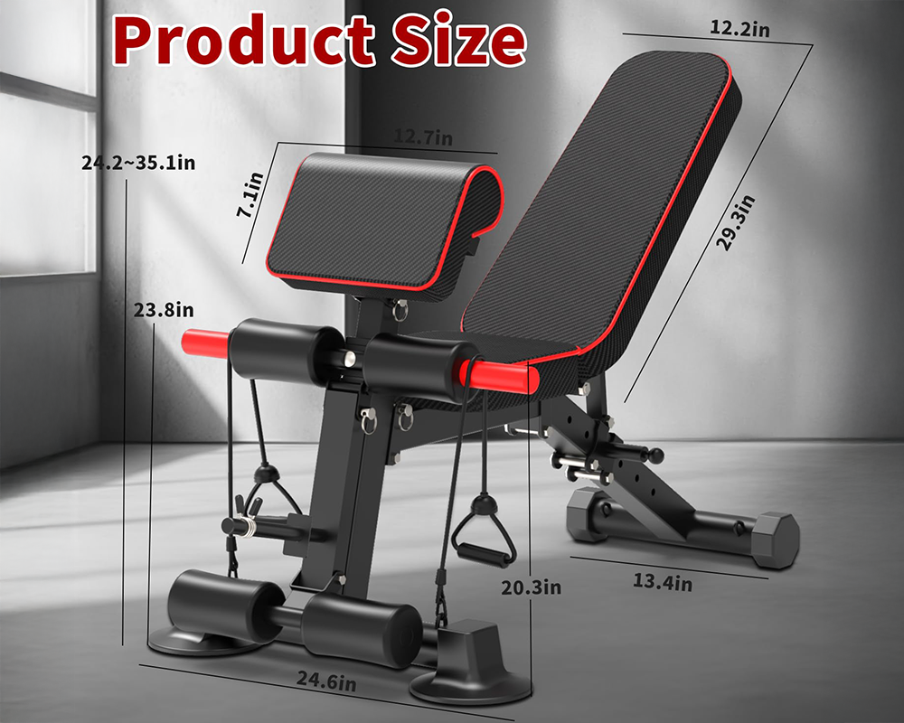 Foldable Workout Bench for Home Gym Strength Training