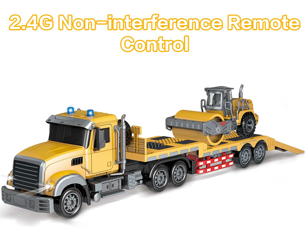 Remote Control Construction Truck with Lights, Sounds & Road Roller