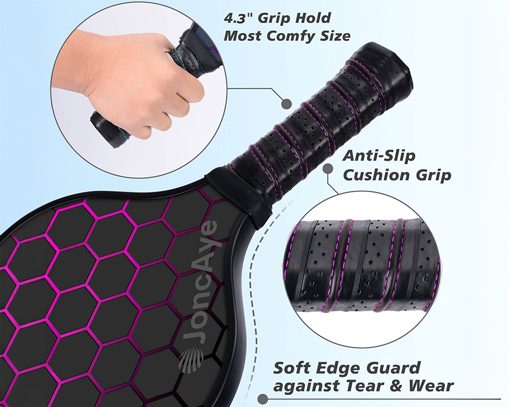 Pickleball Paddles Set of 4 – Pickleball Set with Balls & Bag