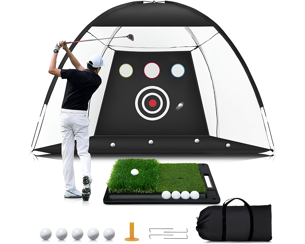 Golf Practice Net 3m 10x7ft Golf Hitting Net for Indoor & Outdoor Swing Training
