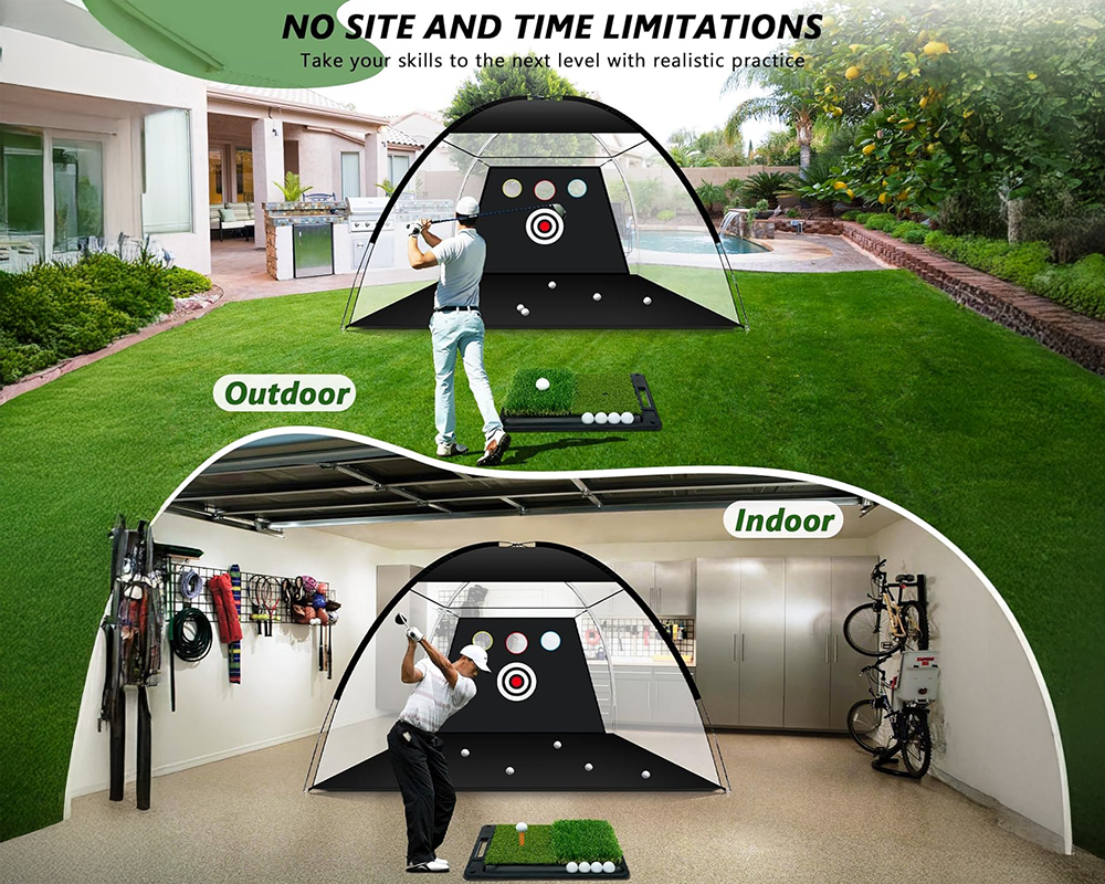 Golf Practice Net 3m 10x7ft Golf Hitting Net for Indoor & Outdoor Swing Training