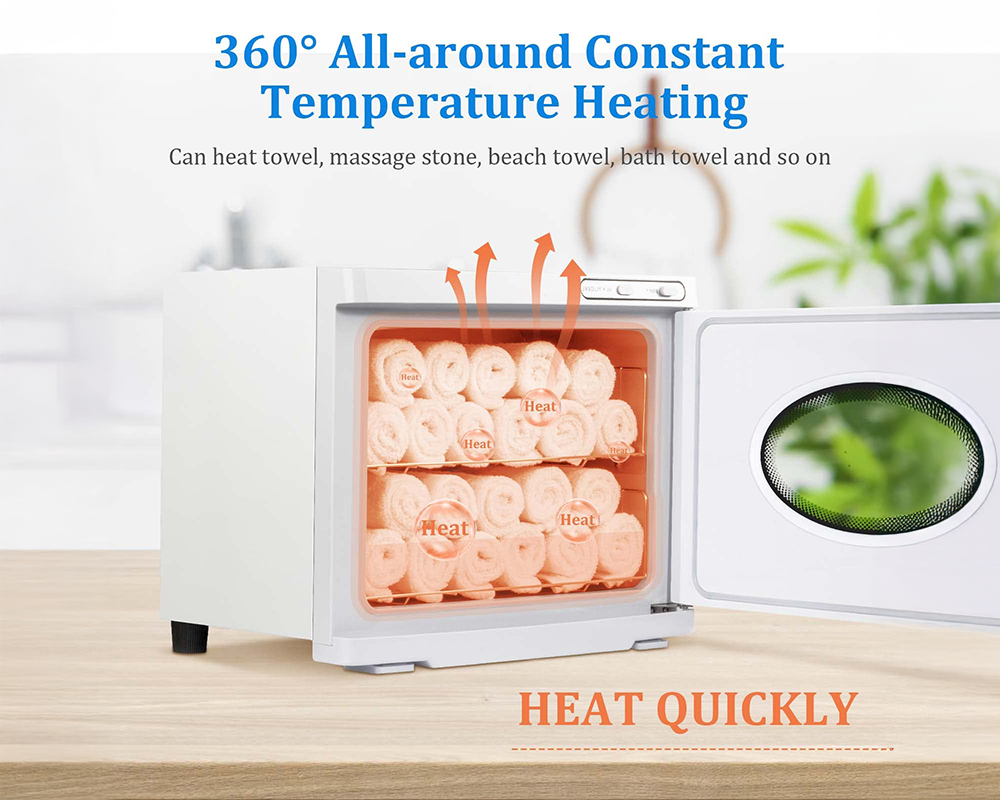 23L Hot Towel Warmer UV Sterilizer Cabinet Salon & Home Use