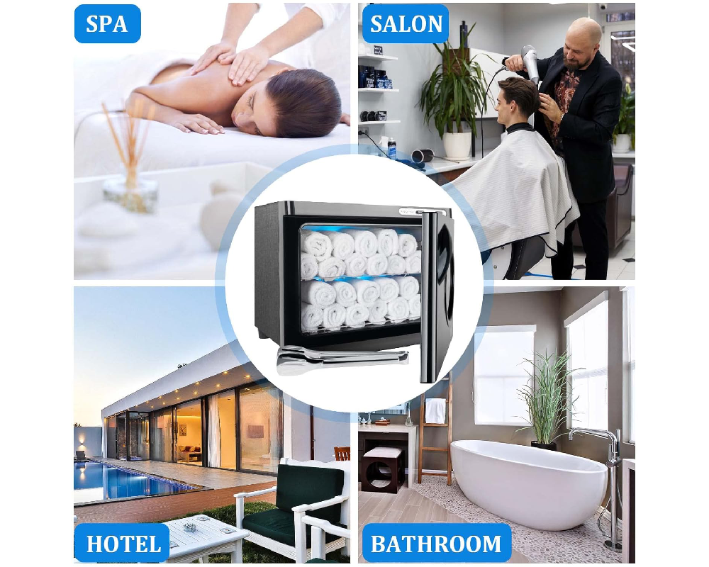 Towel Warmer Sterilizer 23L Large Capacity Heated Cabinet for Spa, Salon, and Home Use