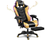 Gaming Chair with RGB LED Lighting and Bluetooth Speakers – Ergonomic Gold Music & Office Chair