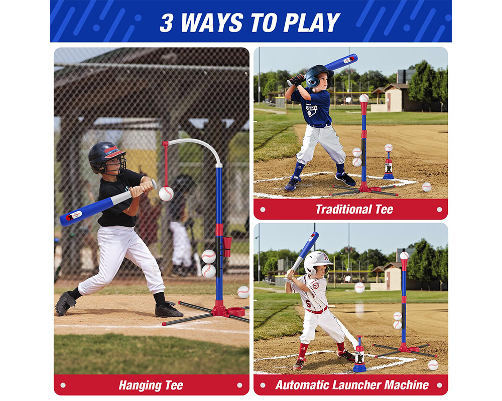 Baseball Set for Kids – 3-in-1 Baseball Set for Kids with Launcher