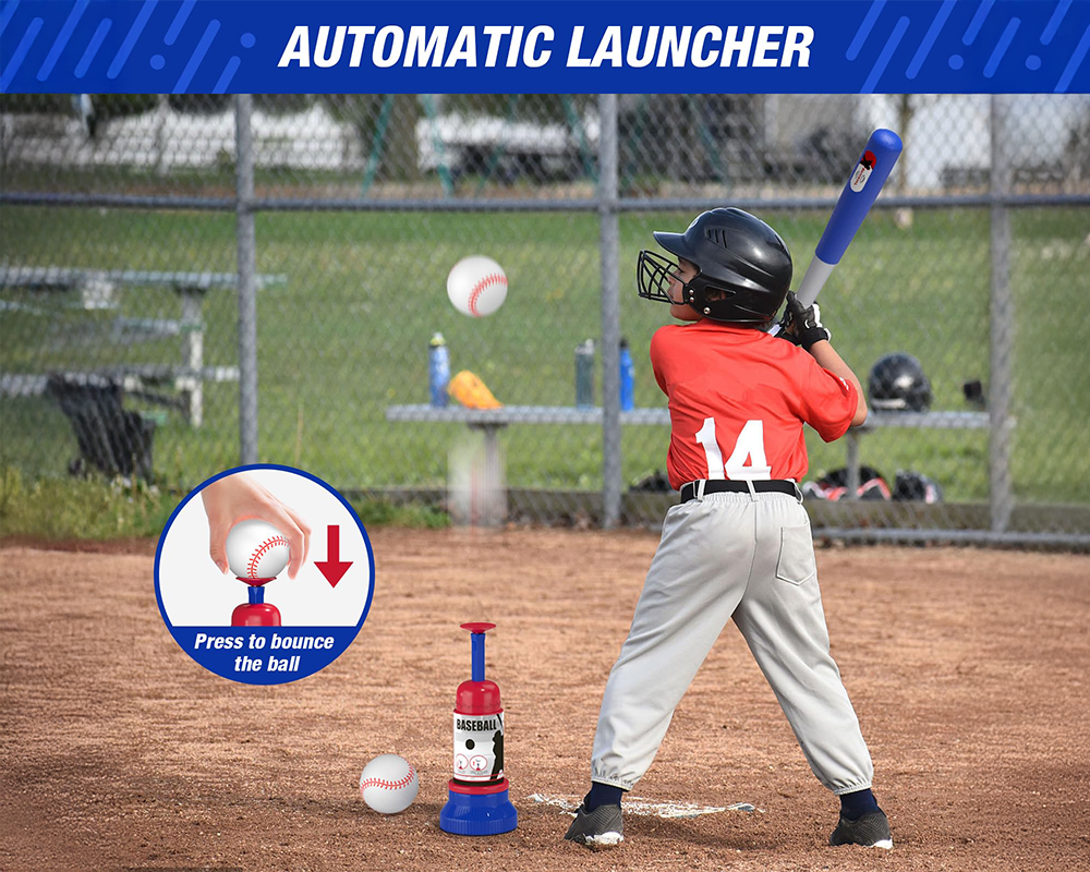 Baseball Set for Kids – 3-in-1 Baseball Set for Kids with Launcher