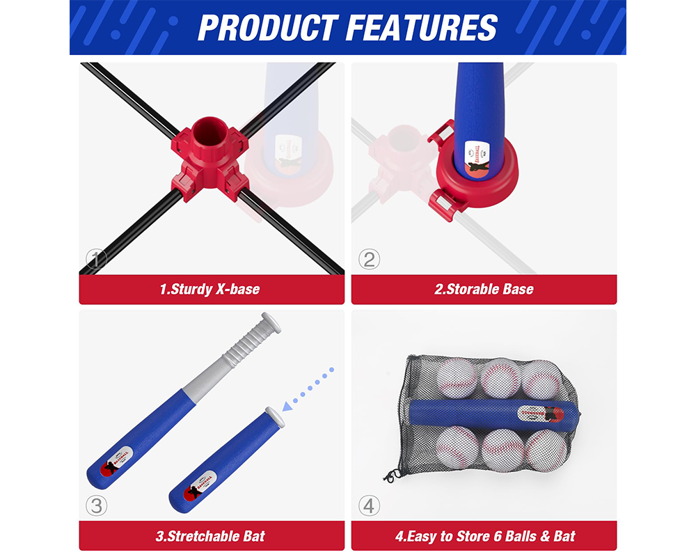 Baseball Set for Kids – 3-in-1 Baseball Set for Kids with Launcher