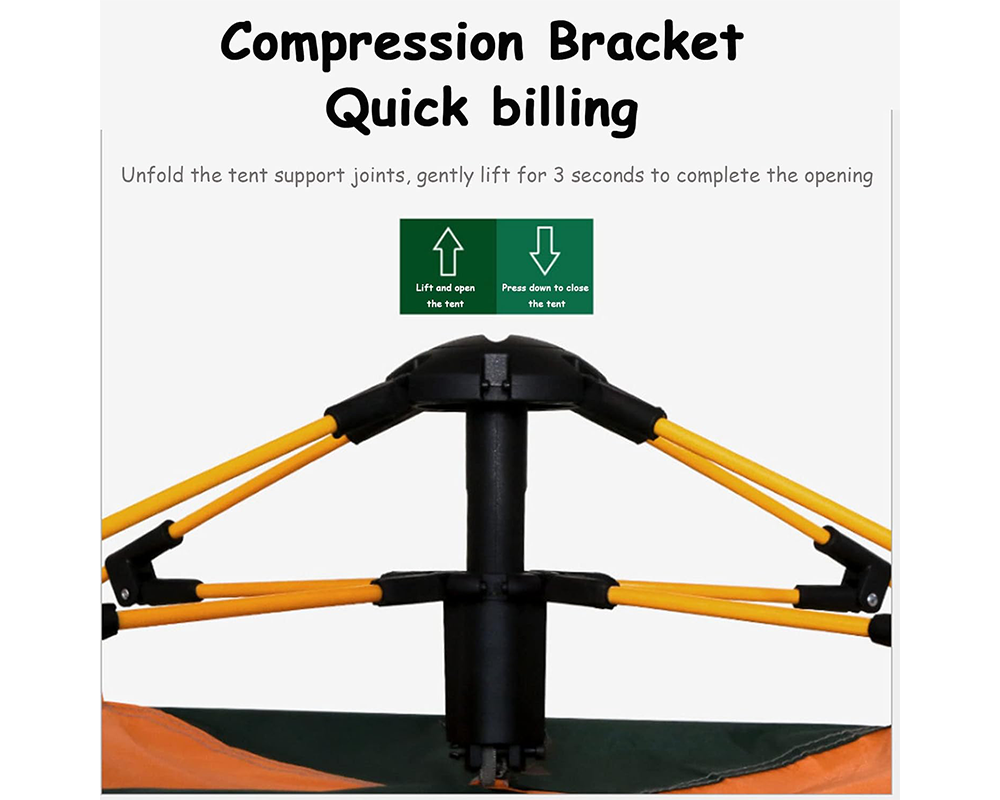 Pop Up Camping Tent 3-4 Person Outdoor Folding Tent