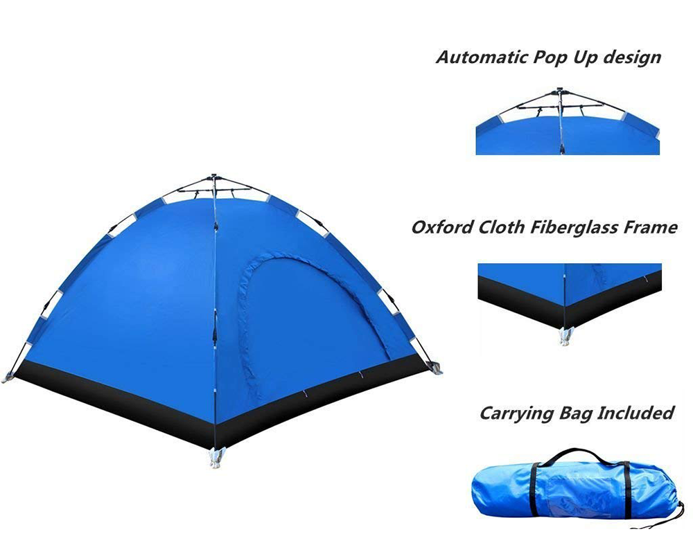Pop Up Camping Tent 3-4 Person Outdoor Folding Tent