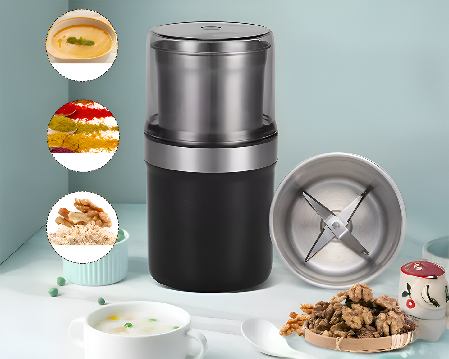 Electric Coffee Grinder for Beans, Herbs, Spices, Espresso